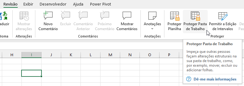 menu proteger arquivo