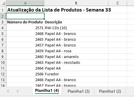 resultado arquivo combinado