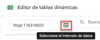 Actualizar o Cambiar el Rango de Datos de Tabla Dinámica en Google Sheets