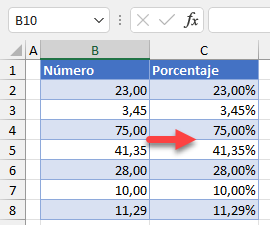 Agregar Estilo de Porcentaje a un Número en Excel