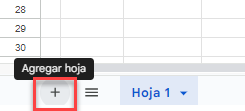 Agregar Hoja en Google Sheets