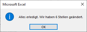 Alle Leezeichen durch Unterstriche Anzahl Ersetzungen