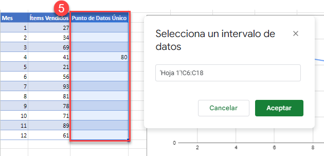Añadir Serie de Datos en Google Sheets Paso 2