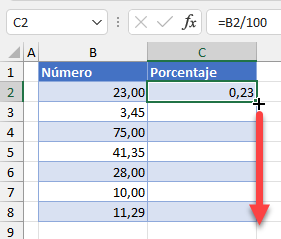 Arrastrar Fórmula en Tabla