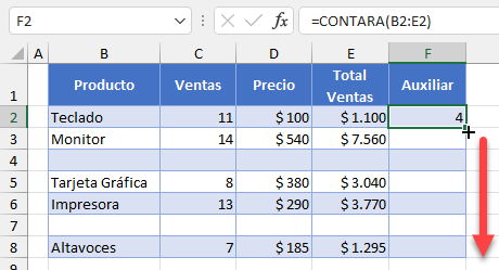 Arrastrar Fórmula