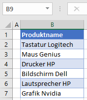 Ausgangsdaten mit Leezeichen