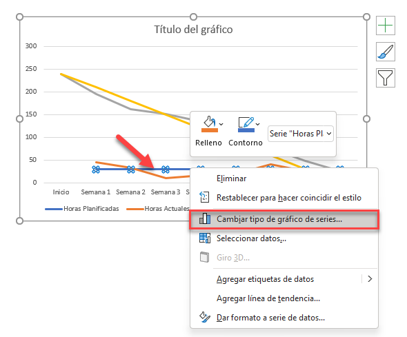 Cambiar Tipo de Gráfico de Series
