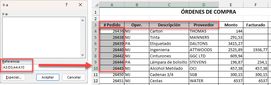 Celdas No Adyacentes Seleccionadas Ej3