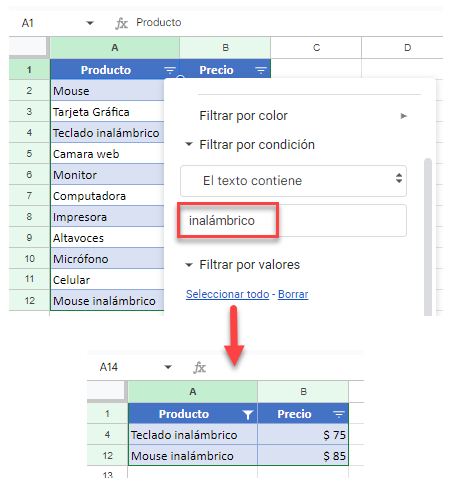 Cómo Utilizar el Autofiltro Personalizado en Google Sheets