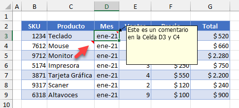 Copiar y Pegar Notas en Excel