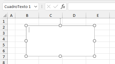 Cuadro de Texto Insertado en Excel