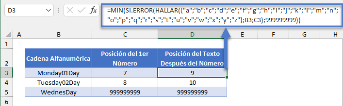 Encontrar Texto después del Número