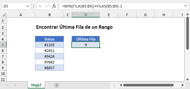 Encontrar Última Fila en Excel