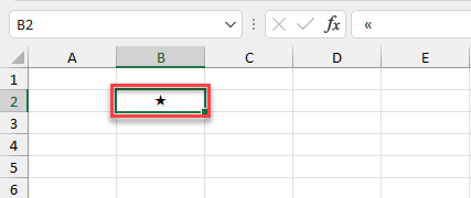 Estrella en Celda en Excel