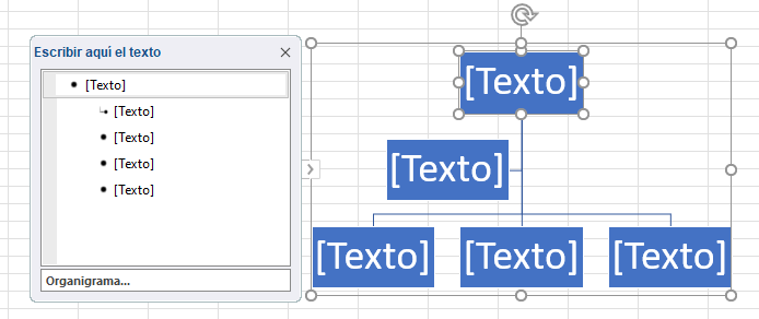 Estructura Básica del SmartArt de Jerarquía