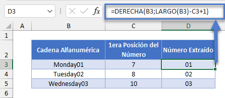 Extraer la Parte Numérica