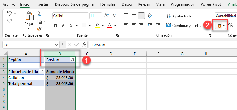 Formatear una Columna de Datos