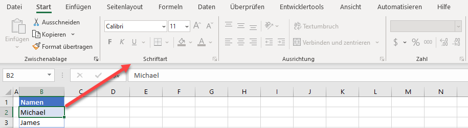 Formatierung in Excel sperren