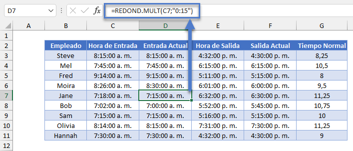 Función REDOND.MULT