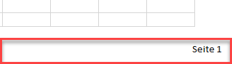 Fusszeile in Excel