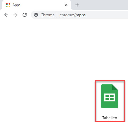 Google Sheets im Browser oeffnen