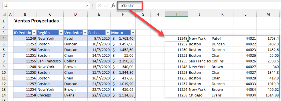 Hacer Referencia a Tabla