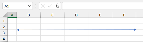 Línea Insertada en Excel