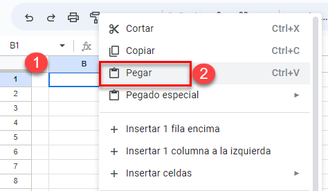 Pegar Tabla de Ventas en Google Sheets