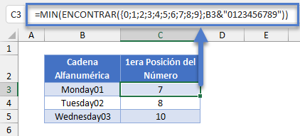 Primera Posición del Número