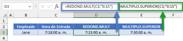 REDOND.MULT vs MULTIPLO.SUPERIOR