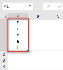 Text in Excel vertikal gerichtet
