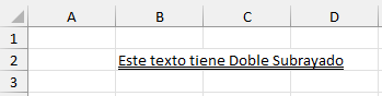 Texto con Doble Subrayado
