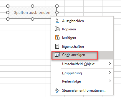 Umschaltfläche Code anzeigen