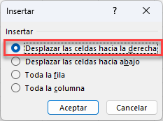 Ventana Insertar