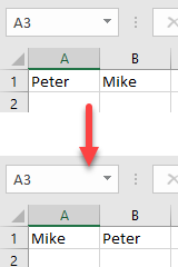 Zellen in Excel vertauschen