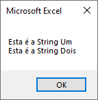 caixa mensagens strings