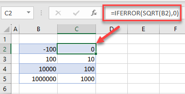 errorsinformulas num sqrt iferror