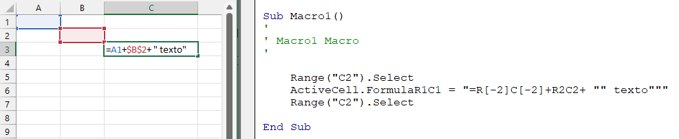 exemplo formula gravada vbe