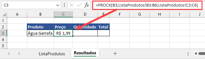 exemplo formula procx