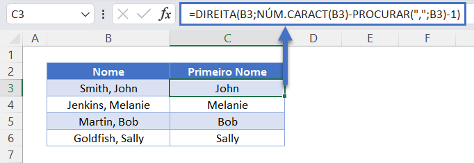  funcao direita comprimento procurar