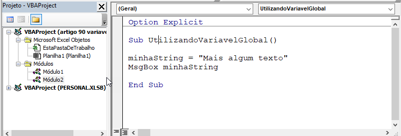 global outro modulo