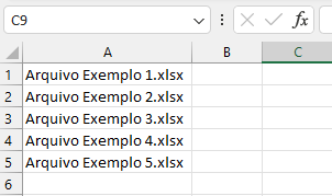 resultado loop arquivos