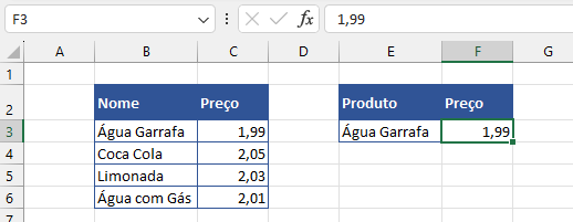 resultado sem formula