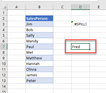 spill select obstructing cells