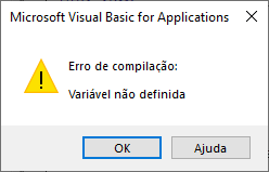 variavel nao definida