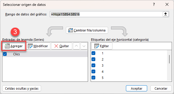 Agregar Serie de Datos a Gráfico