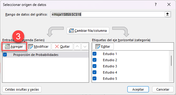Agregar Serie de Datos