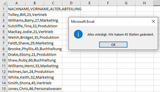 Alle Sternchen in Excel mit Tilde ersetzt