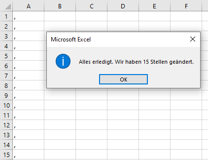Alle Sternchen in Excel ohne Tilde ersetzt