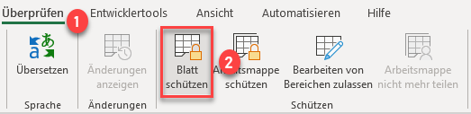 Blatt mit Formeln schuetzen
